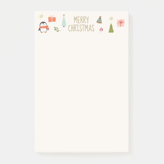 Schattig prettig kerstfeest  post-it® notes (Voorkant)