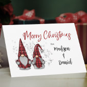 Schattig prettig kerstfeest rustieke kabouter rode feestdagen kaart