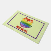 Schattig Pride Kitty Waterverf Custom Deurmat (Schuin)