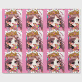 Schattig Prinsesje  Cadeaupapier (Vlak)
