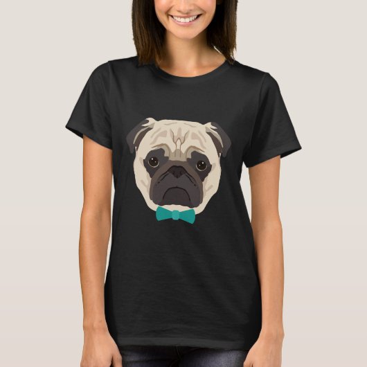Schattig Puggengesicht Vector 967 T-shirt (Voorkant)