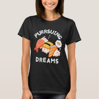 Schattig Purrsuing Dromen Slapende Sushi Kat Gesch T-shirt