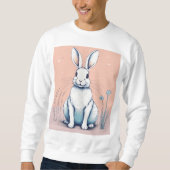 Schattig Rabbit Design Full-Sleeve T-Shirt voor ie (Voorkant)