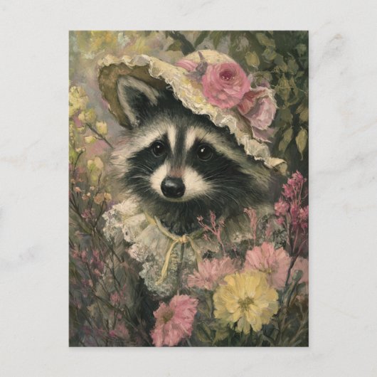 Schattig Raccoon Briefkaart (Voorkant)