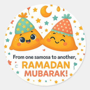 Schattig Ramadan Mubarak Ronde Sticker