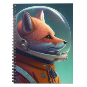 Schattig Red Fox Astronaut Notitieboek