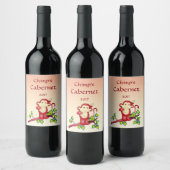 Schattig Red Monkey Wijn Label Etiket (Flessen)