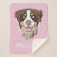 Schattig Red Tri Aussie | Roze | Gepersonaliseerd