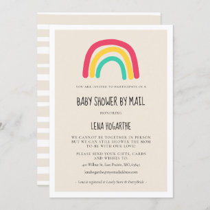 Schattig regenboog Baby shower per mail Kaart