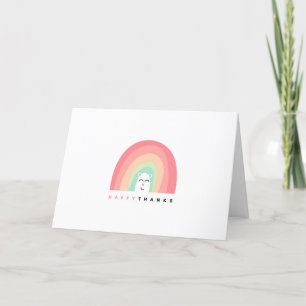 Schattig Regenboog Beestje Gelukkig Bedankt Persoo