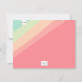 Schattig Regenboog Dier Wezentje Blij Bedankt (Achterkant)