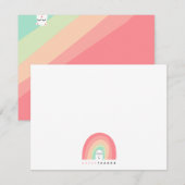 Schattig Regenboog Dier Wezentje Blij Bedankt (Voorkant / Achterkant)