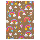 schattig regenboogpatroon klembord (Achterkant)