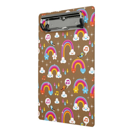 schattig regenboogpatroon mini klembord (Angled2)