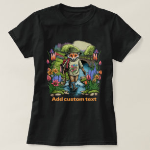 Schattig Reisende Vos Bloem, Vos Liefhebbers T-shirt