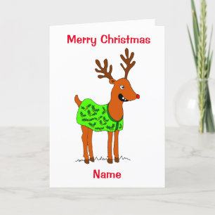 Schattig rendier kerst feestdagen kaart