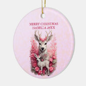 Schattig rendier kerstornament keramisch ornament (Links)