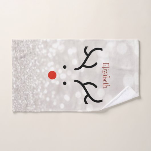 Schattig rendiergezicht, Bokeh Bad Handdoek (Handdoek)