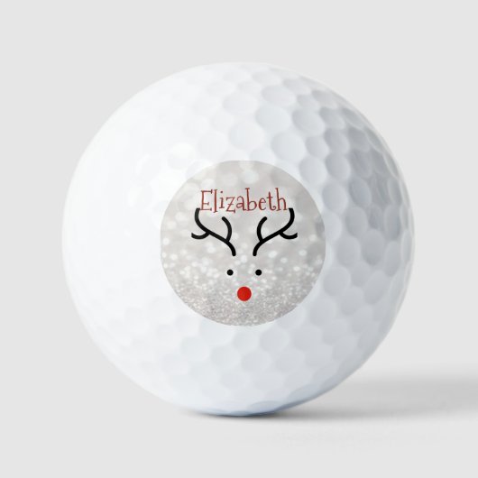 Schattig rendiergezicht, Bokeh Golfballen (Voorkant)
