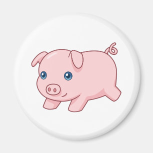 Schattig Rennend Biggetje Varken Magneet