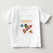 Schattig Retro Alien in Raketschip | Stellaire Rui (Achterkant)