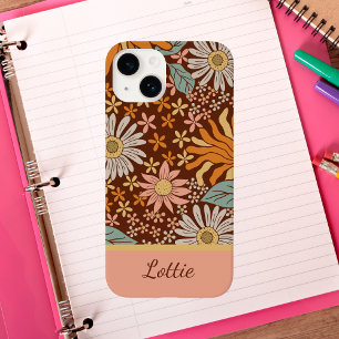 Schattig Retro Boho Bloem Meisjesachtig Case-Mate iPhone 14 Hoesje
