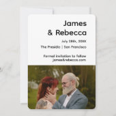 Schattig Retro Boho Minimalistisch Eigenzinnige Te Save The Date (Achterkant)