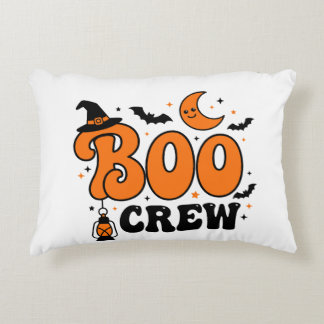 Schattig Retro Boo Crew Halloween Griezelsquadron  Accent Kussen
