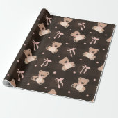 Schattig retro cadeaupapier (Uitgerold)