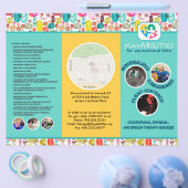 Schattig retro cartoon bloemendesign flyer sjabloo (Enkel)