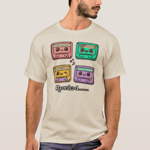 Schattig Retro Cassettebandje "Terugspoelen" Kawai T-shirt