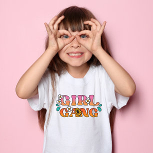 Schattig Retro "Girl Gang" Peuter T-shirt