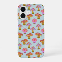 Schattig Retro Hippie Paddenstoel Patroon in Paste