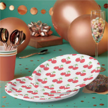 Schattig Retro Kersenpatroon Zomer Picknick