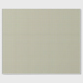 Schattig Retro Olijfgroen Gingham Schotlandse Ruit Cadeaupapier (Vlak)