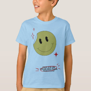 Schattig Retro Smiley Face Peel Sticker voor kinde T-shirt