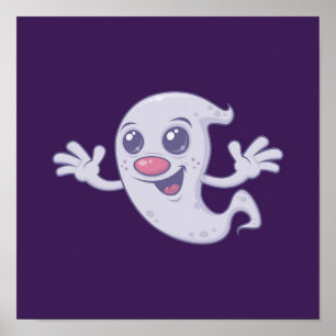 Schattig Retro Spook Poster
