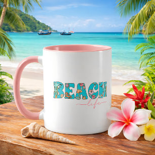 Schattig Retro Strand Leven Koffie Mok