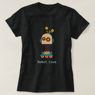 Schattig robot ontwerp t-shirt
