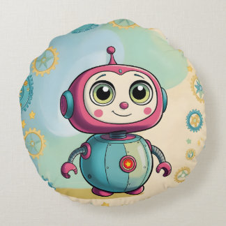 schattig robotkussen rond kussen