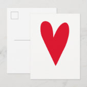Schattig Rode Hart Briefkaart (Voorkant / Achterkant)