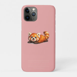 Schattig Rode Panda Ontspannen Kawaii Dierendesign iPhone 11 Pro Hoesje