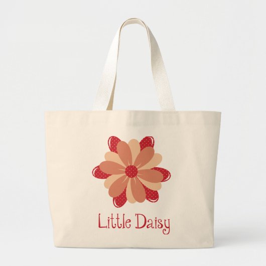 schattig rode rode bloem grote tote bag (Voorkant)