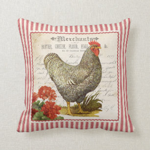 Schattig rode zwarte en witte vintage roosterkusse kussen
