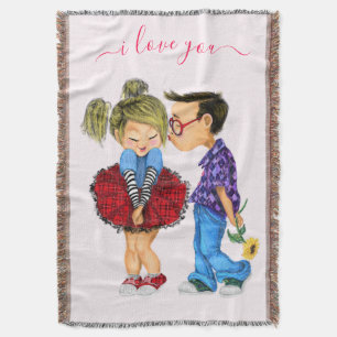 Schattig romantisch stel - Liefde - Ik hou van jou Deken