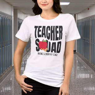Schattig Rood Appel Onderwijs Team Tri-Blend Shirt