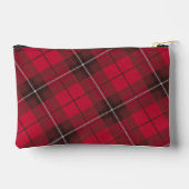 Schattig rood geruit monogram of initialen etui (Achterkant)