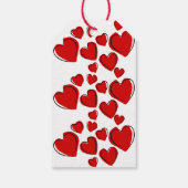 Schattig rood hart cadeaulabel (Achterkant)