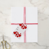 Schattig rood hart cadeaulabel (Met Touw)