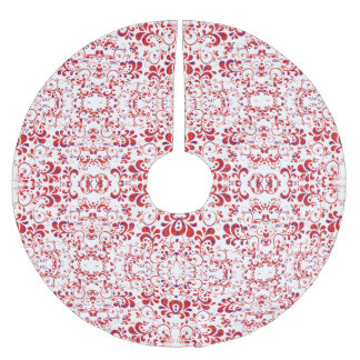 Schattig rood wit bloemmotief kerstboom rok